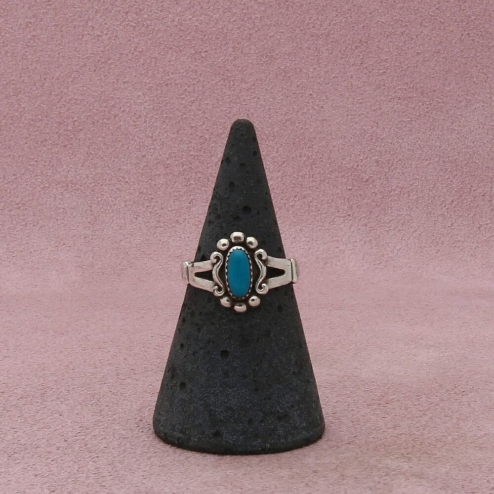 bell trading post sterling silver vintage southwestern turquoise ring size 6